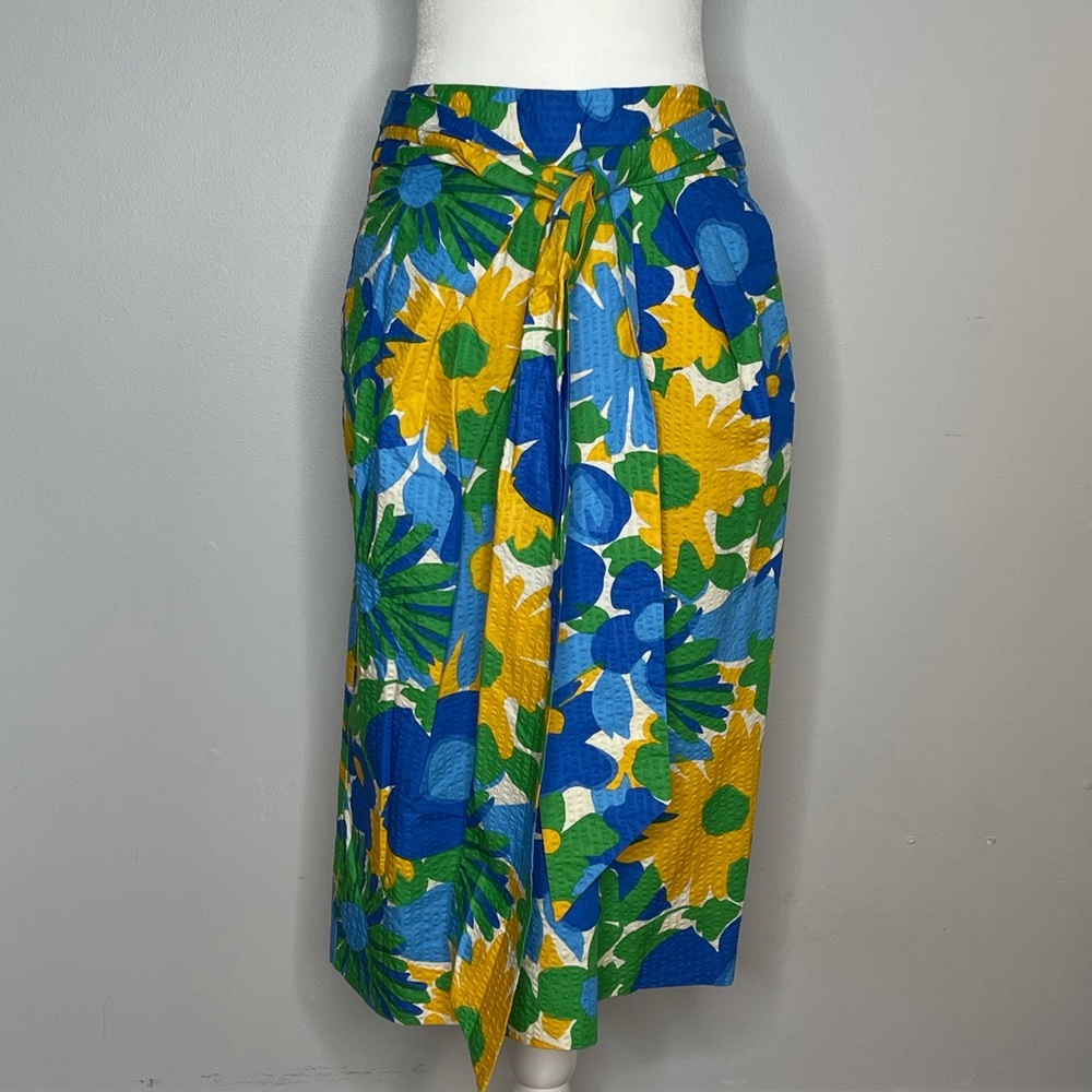 NEW J Crew Women Floral Tie Waist Pencil Skirt